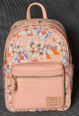 Loungefly Disney Aladdin Rajah Floral Mini Backpack NWT Tiger Sidekick Jasmine