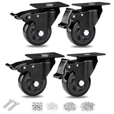 Swivel Caster Wheels 1100lbs,3 Inch Casters Set of 4,Heavy Duty Casters with