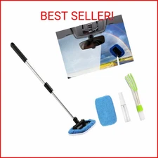 Car Windshield Cleaning Tool Kit Inside Window Cleaner Defogger Brush Microfiber