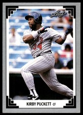 Kirby Puckett 1991 Leaf #208 Minnesota Twins MLB READ FREE SHIPPING AutographDen