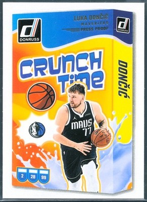2024-25 Panini Donruss #8 Luka Doncic Crunch Time Press Proof LA Lakers