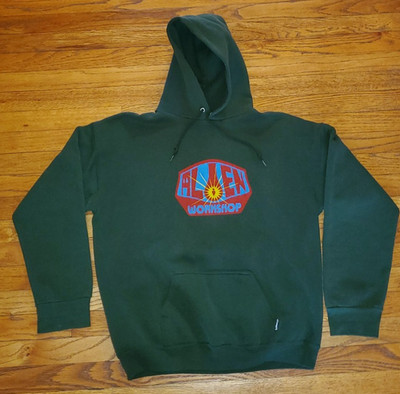 Vtg 1990 Alien Workshop Skateboard Hoodie Sweat Shirt XL Blender Dyrdek 1st RUN!