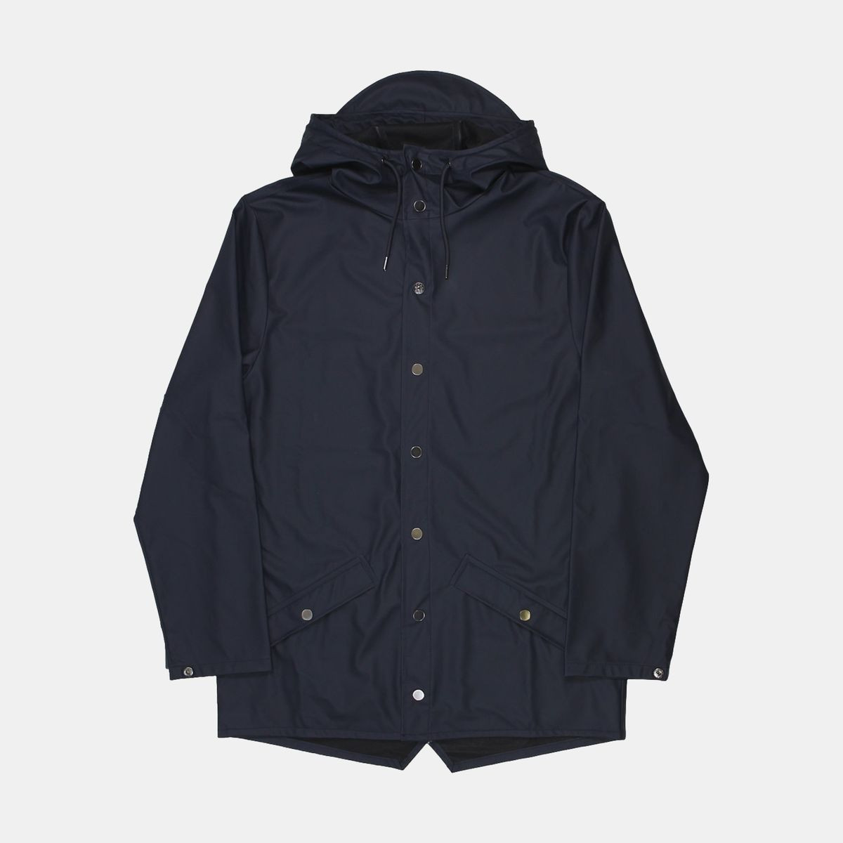 Rains Mens Short Blue Polyurethane Jacket Size S  