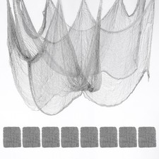 8-Pack Halloween Creepy Cloth, 0.76x1.83m Scary Gauze Cloth Grey 