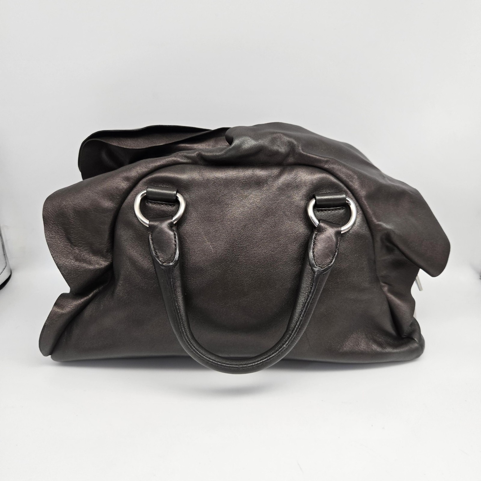 Prada Metallic Nappa Leather Ruffle Shoulder Bag - ## image 5