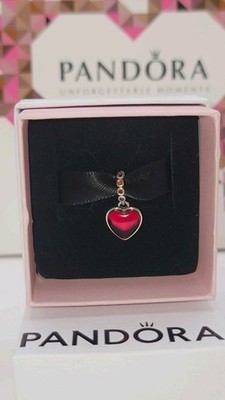 Authentic PANDORA 925 Red Murano Glass Heart Soulmate Charm 794429C01 w/ Box E53