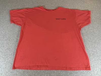 Salt Life Shirt Mens 2XL Red Tuna Fish Graphic Beach Boating Fishing Tee XXL