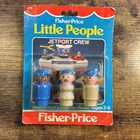 Vintage Fisher Price Little People Jetport Crew 678 1983 FP USA Rare New