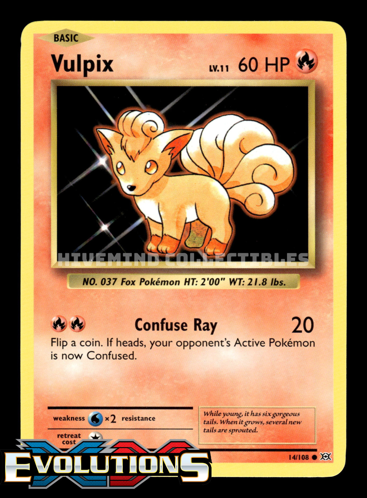 Vulpix 14/108 XY Evolutions Non Holo Pokemon Card