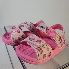 Minnie Mouse Adjustable Strappy Sandals Pink Watermelons Girls Size 5