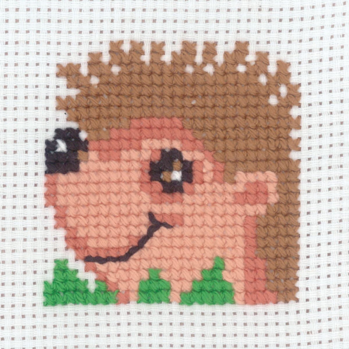 Permin counted cross stitch kit ""Hedgehog"", 8x8cm