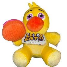 NEW Jazwares Five Nights At Freddy’s FNAF Chica with Cupcake 8” Plush GLOW Eyes