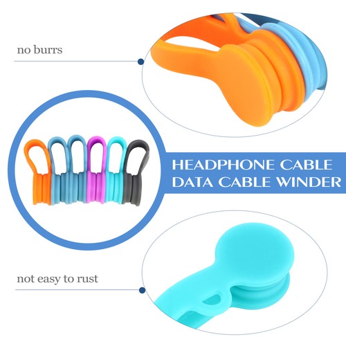 6 Pcs Mobiltelefon Kopfhörer -Kordelwinger Fräulein Kopfhörerkabel-Organizer - 第 7/12 張圖片