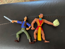 Lot Of 2 Road To El Dorado Toy Figures Cake Topper Burger King DreamWorks 2000 