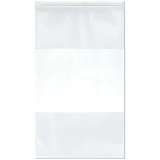 Plymor 14"x24", 6 Mil Industrial Duty White-Block Zipper Reclosable Plastic Bags