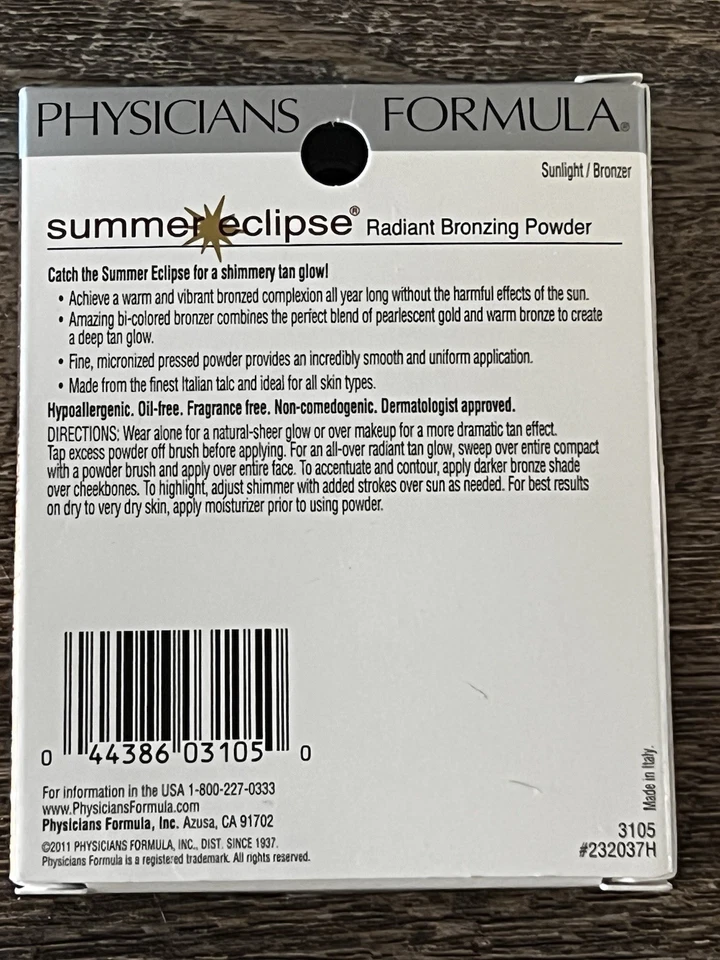 Physicians Formula Summer Eclipse Radiant Bronzing Powder 3105 Sunlight/Bronzer - Image 3 of 3