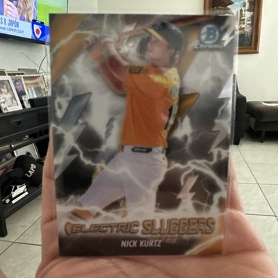 2026 Bowman Chrome #ES-22 Nick Kurtz Electric Sluggers Refractor Oakland A's