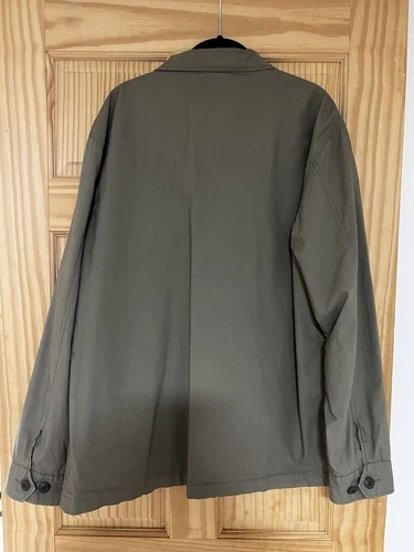 NWOT FAHERTY Mens Jacket Green Olive M Spring Jump Collared 100% Cotton image 2