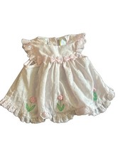 Vintage Little Billy Baby Girls Pink Eyelet Dress 6-9 Months