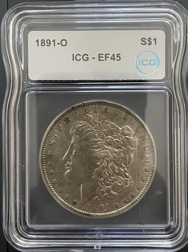 1891-O Silver Morgan Dollar ICG XF45 Better Date 1891-O