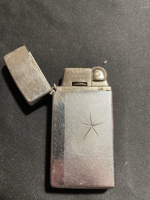 Vintage Scripto Flip-Top Butane Cigarette Lighter Chrome Finish Star Atomic MCM