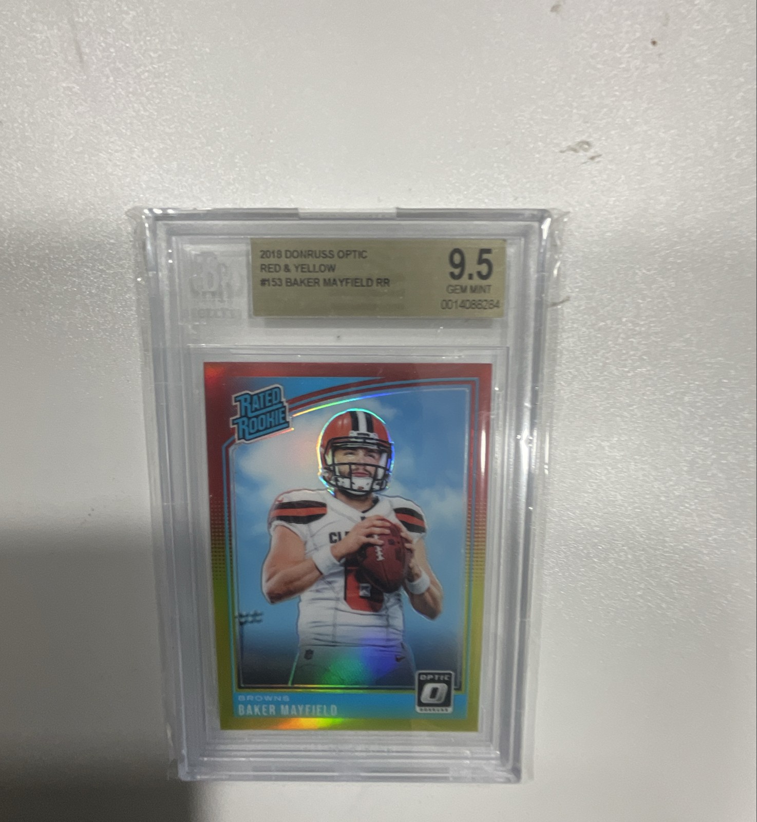 Baker Mayfield Panini Donruss Optic #153 Red/Yellow