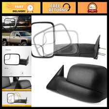 Towing Mirrors For 1994-2001 Dodge Ram 1500 94-02 Ram 2500 3500 - Enhanced Vis Towing Mirrors For 1994-2001 Dodge Ram 1500 94-02 Ram 2500 3500 - Enhanced Vis