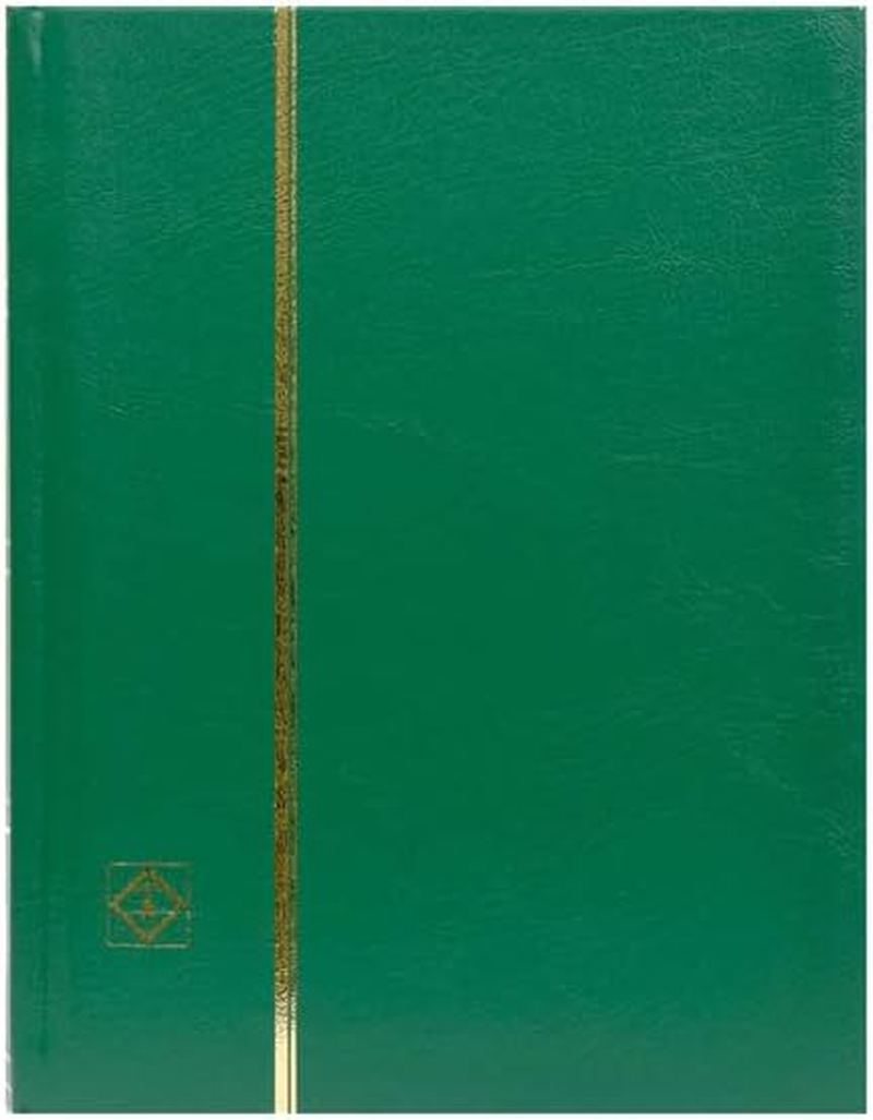 Stamp Album Stockbook by Lighthouse 32-Black Page Stamp Stock Book LS2/16 Green