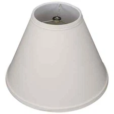 FenchelShades.com 12" W x 8.25" H Empire Lamp Shade, Ivory/Nickel Finish