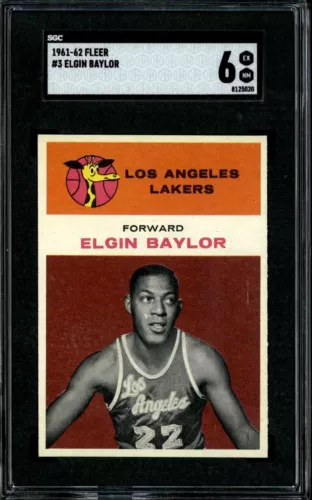 1961 Fleer #3 Elgin Baylor - SGC 6 (Rookie Card)