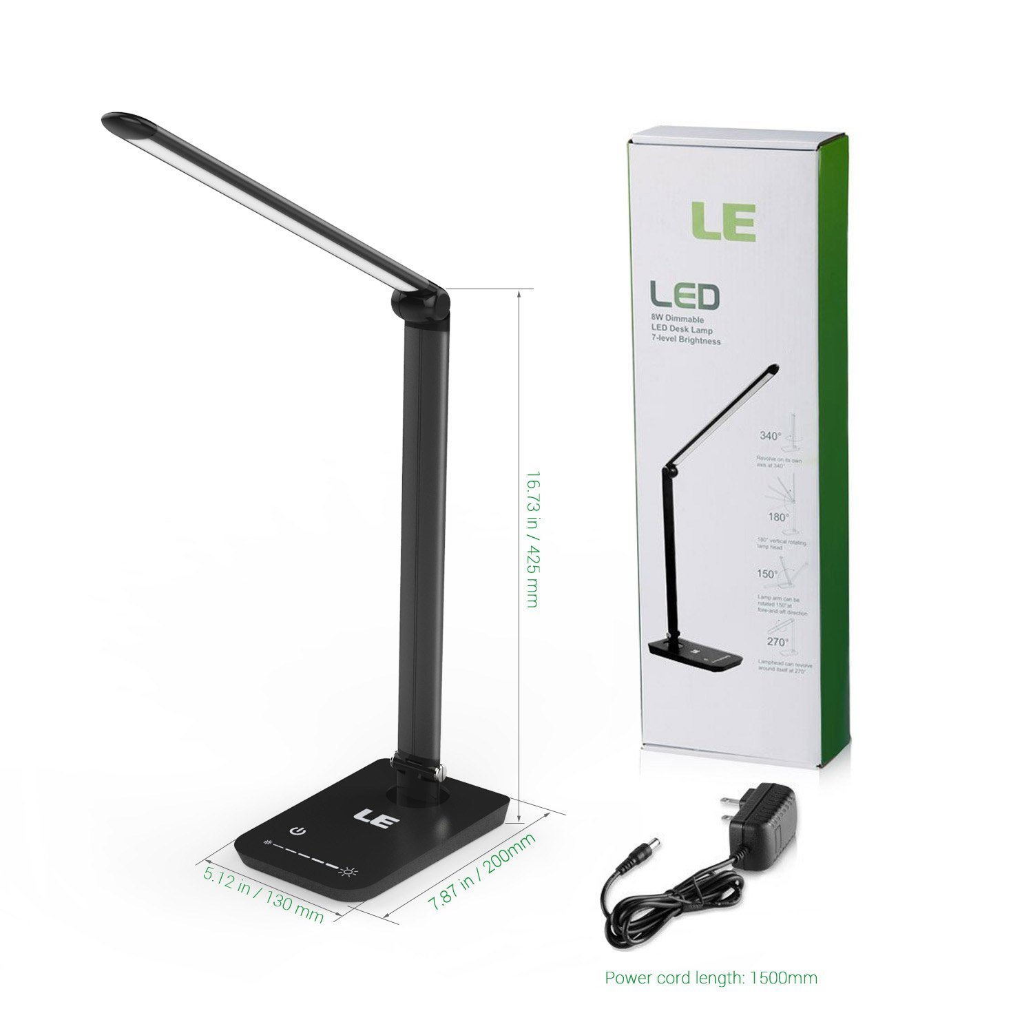 le 8w dimmable led desk lamp
