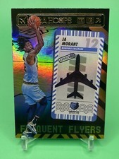 Ja Morant 2021/22 Hoops Basketball Holo Gold Foil Frequent Flyers #14