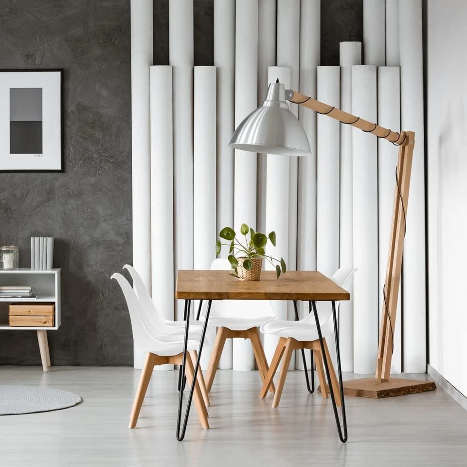 Set of 4 Mid Century Modern DSW Dining Side Chair Wood Legs - Image 2 of 4