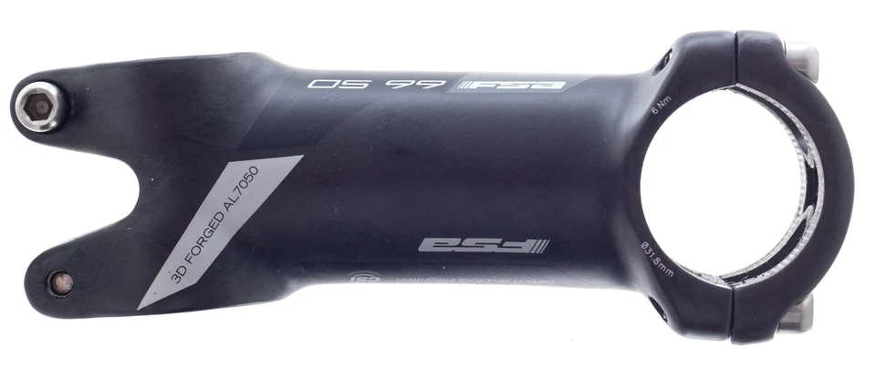 Haste de bicicleta de estrada liga de carbono FSA OS-99 CSI 31,8 x 90mm +/-6º cascalho preto MTB - Imagem 2 de 4
