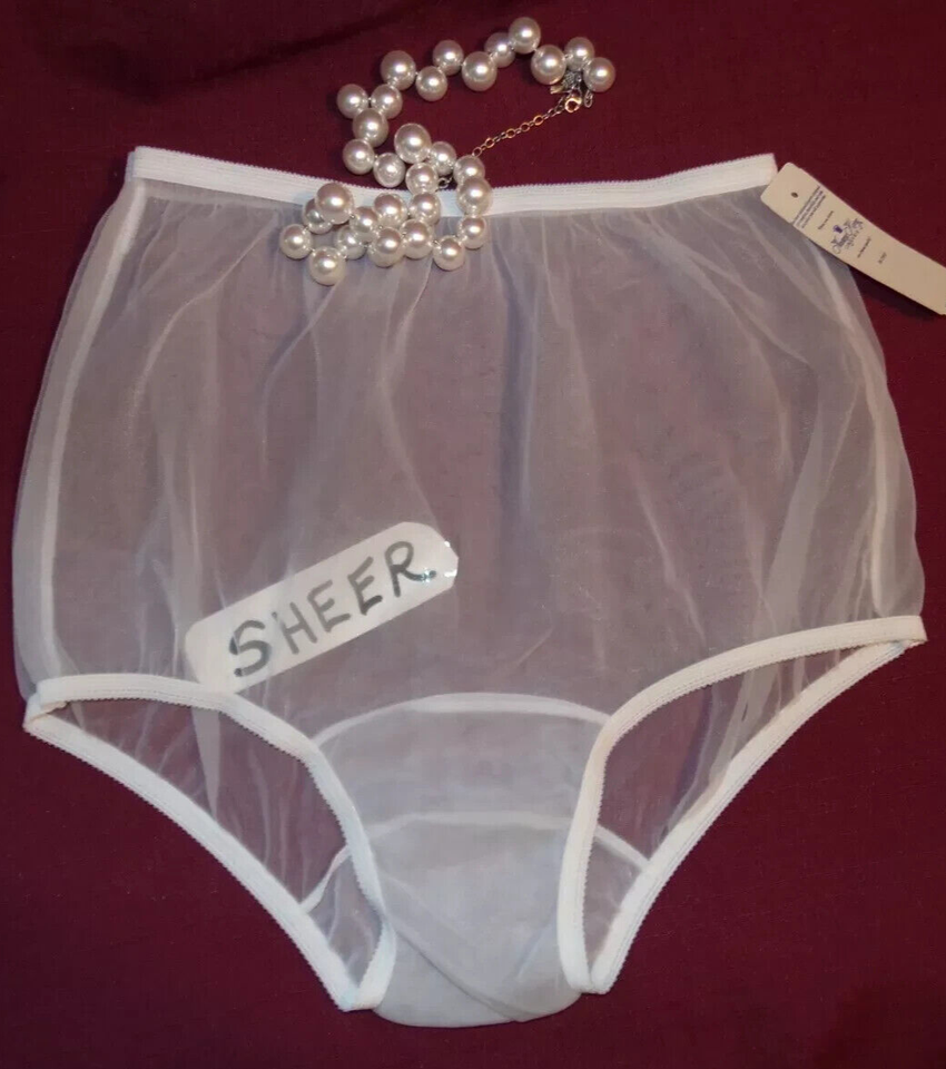 NOS NWT VINTAGE NANCY KING 1004 Sheer Chiffon Sexy PEACH Brief Panties