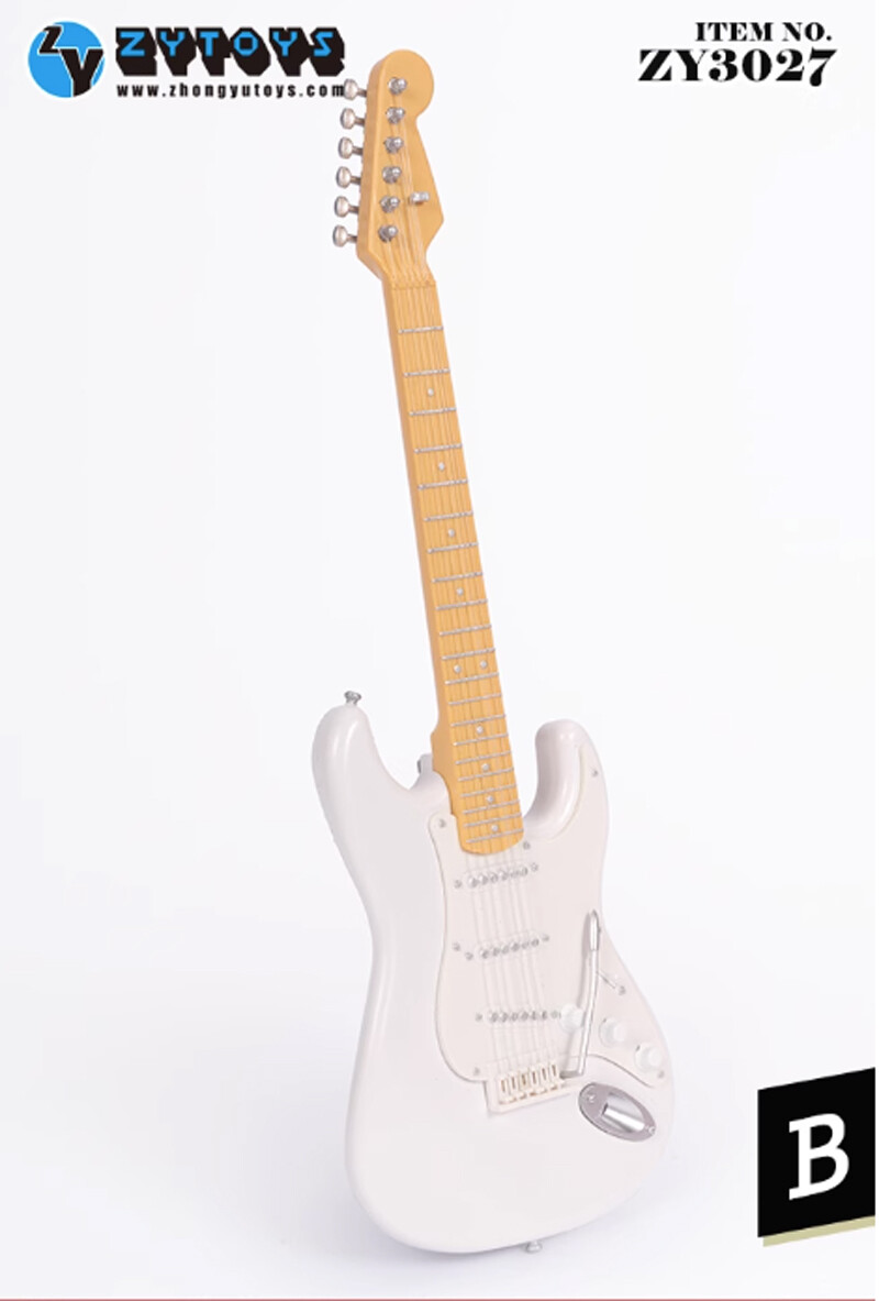 ZY3027 1/6 Scale Plastic Electric Guitar Model with Strap