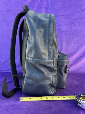 Coach Campus Backpack In Refined Pebble Leather Navy Blue | eBay