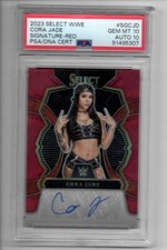CORA JADE 2023 PANINI SELECT  WWE RED SIGNATURES CARD #SG-CJD /60 PSA 10 AUTO 10