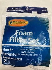 Envirocare Shark Navigator Professional Foam Filter Set F658