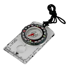 Liquid Filled Compass - Map Compass - Boxed W/Lanyard - Glass + Scale