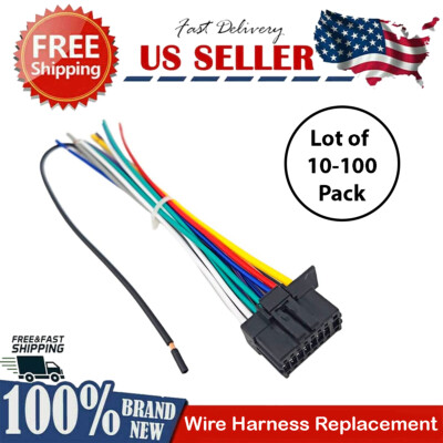Wholesale Lot of 10-100PC Wire Harness Replacement Part for JVC Car Radio