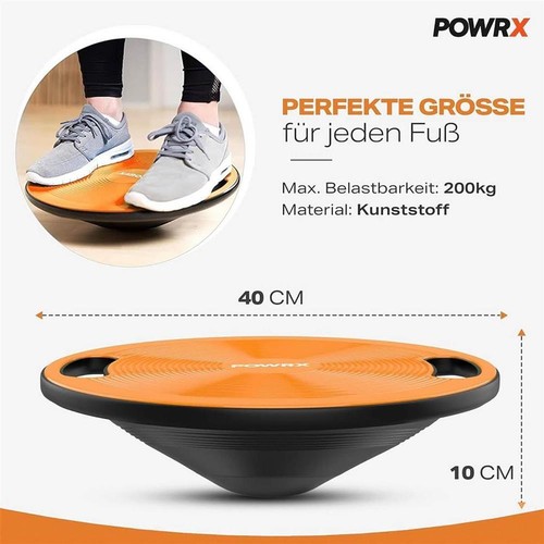 POWRX Balance Board Erwachsene/Kinder Ø 40cm mit Griffen I Therapiekreisel - Bild 2 von 6
