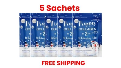 frozen glutathione 5 x Frozen Collagen Glutathione 2 in 1 Whitening Bright Skin 300 capsules