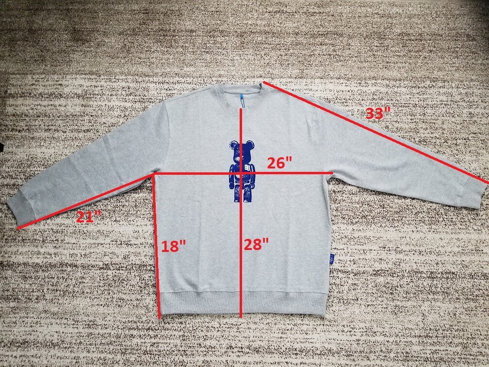Ader Error x Teddy Bear 2020 Fall Winter Grey Sweatshirt