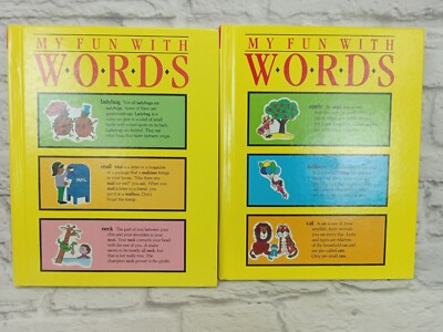 My Fun With Words Dictionary Books 1 & 2 James Ertel 1991 Hardcover Set