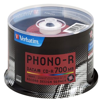 Verbatim SR80PH50V1 CD-R Disc 48x 50pcs Record Design for one-time recording NEW