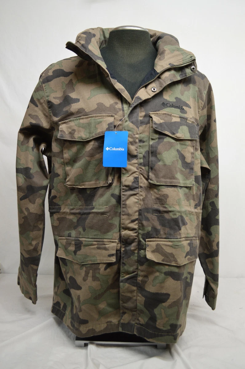 Columbia Tummil Pines Field Jacket Green Brown Cypress Camo