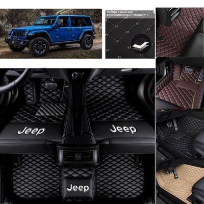 Teppiche Für JEEP Wrangler 2/4 Türen Bj.1997-2025 Fußmatten Luxus Automatten