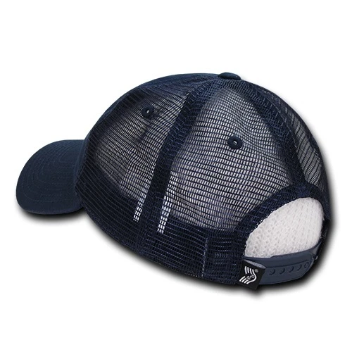 Azul Marina de los Estados Unidos Militar Corona Baja Polo Béisbol Malla Camionero Gorra Sombrero Foto 3 de 3