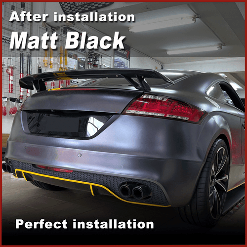 Black Fiberglass Rear Trunk Boot Spoiler Lip Wing For Audi A5 A6 A7 TT 8J 08-13 - Picture 4 of 12